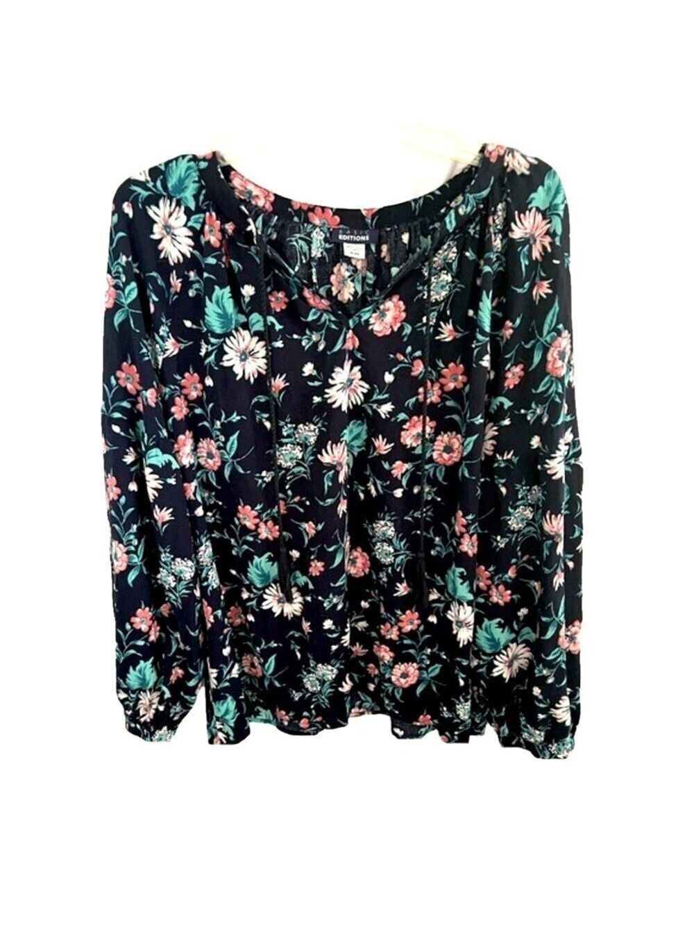Basic Additions top, SZ XL, PTP 23”, L 26”, Plus Size, Flowers